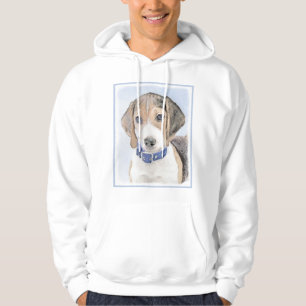 Moletom Com Capuz Pintura de Beagle - Arte de Cachorro Original Boni
