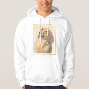 Moletom Com Capuz Pintura de Dachshund (Longhaired) - Arte de Cão Or