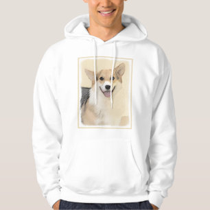 Moletom Com Capuz Pintura de Pembroke Welsh Corgi - Arte Original pa