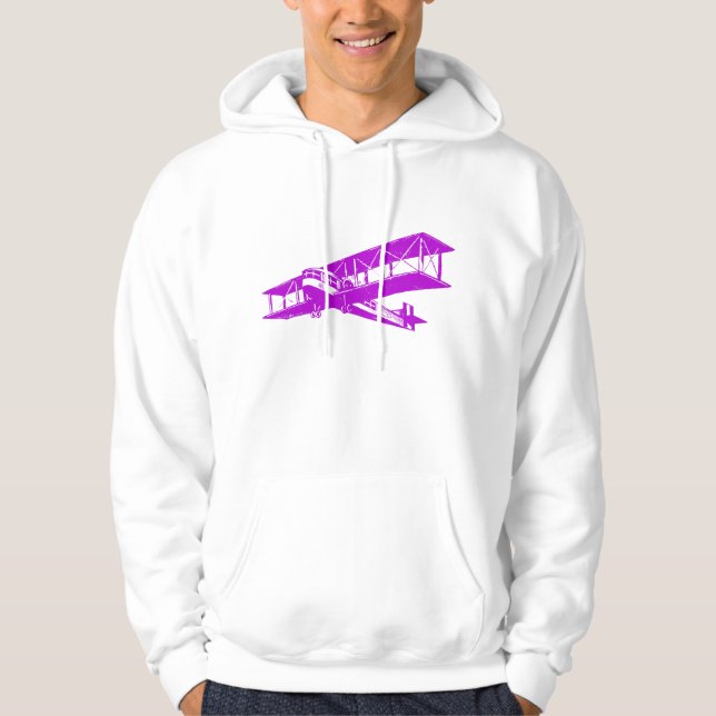 Moletom Com Capuz Plano Vintage - Roxo (Frente)