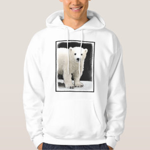 Moletom Com Capuz Polar Bear Cub Painting - Arte Original
