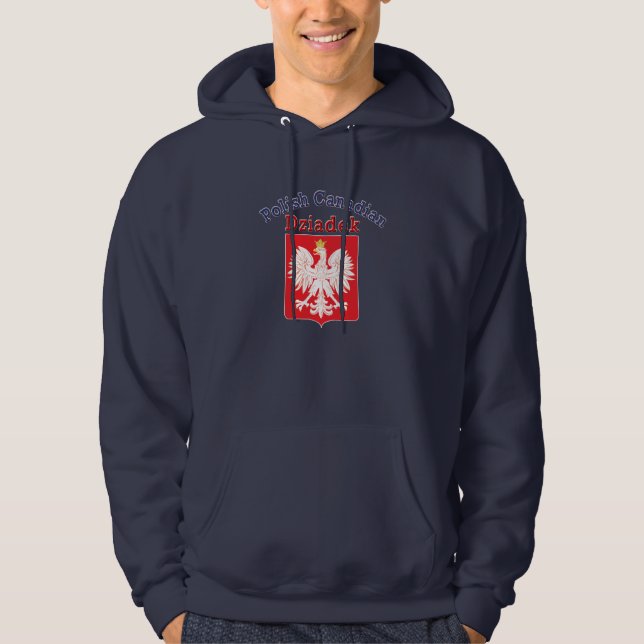 Moletom Com Capuz Polonês canadiano Shield Dziadek (Frente)