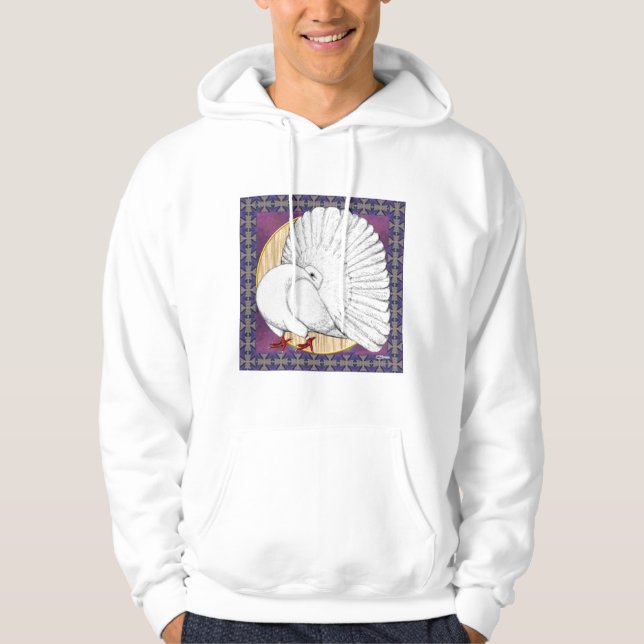 Moletom Com Capuz Pombo-Cana Branco Com Fundo (Frente)