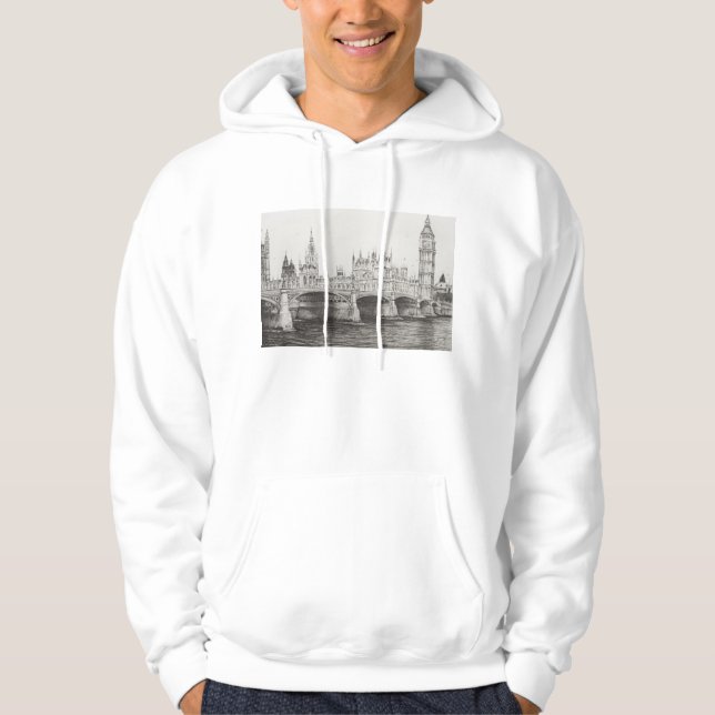 Moletom Com Capuz Ponte Londres Reino Unido de Westminster. (Frente)