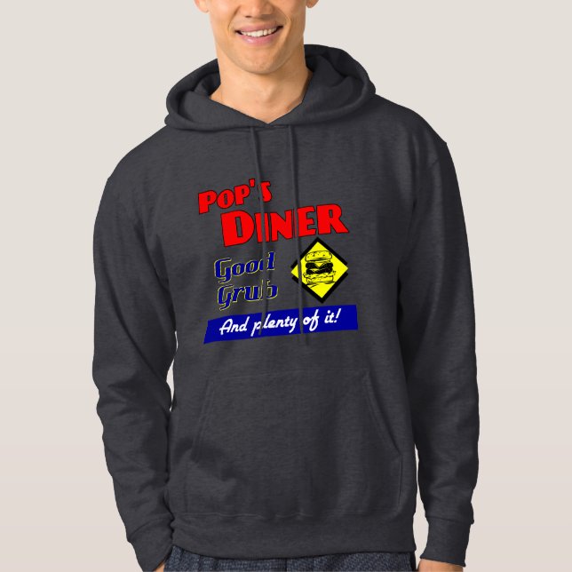 Moletom Com Capuz Pop Diner Retro Restaurant Art Shirt (Frente)