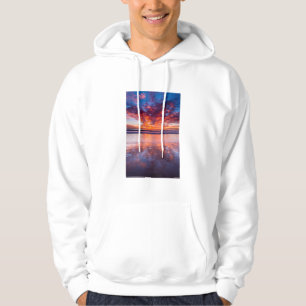 Moletom Com Capuz Pôr do sol vermelho sobre o mar, Califórnia