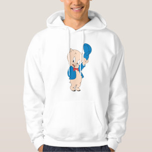 Moletom Com Capuz Porky Pig Chapéu Acenando