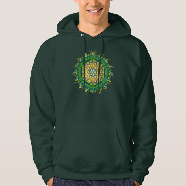 Moletom Com Capuz Potência da Flor da Vida / Blume des Lebens (Frente)