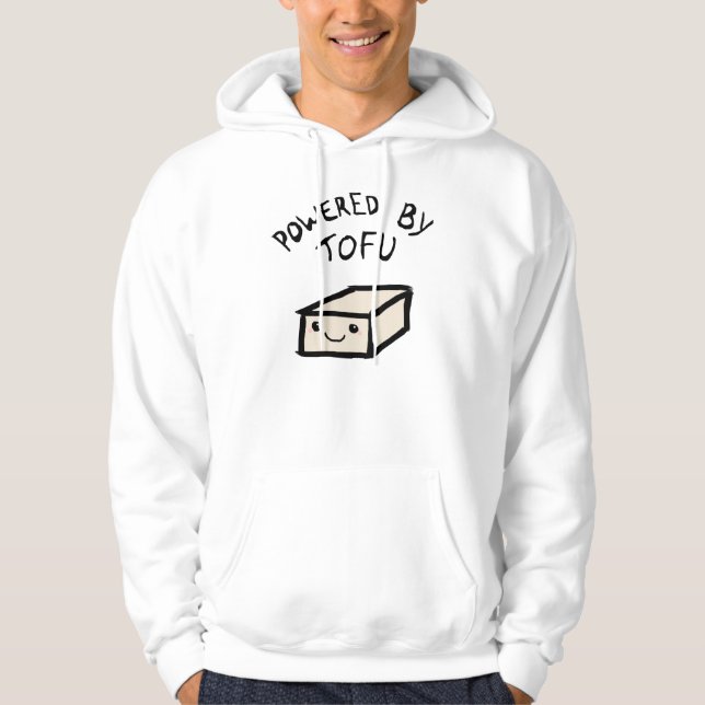 Moletom Com Capuz Powered by tofu, hoodie (Frente)