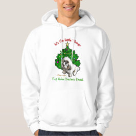 Moletom Com Capuz Presentes de Natal de Lhasa Apso
