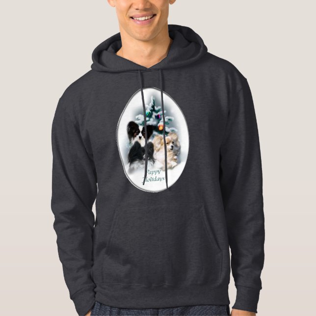 Moletom Com Capuz Presentes de Natal de Papillon (Frente)