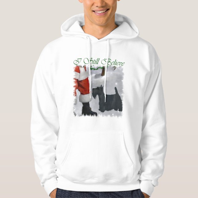 Moletom Com Capuz Presentes de Natal Terrier escoceses (Frente)