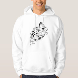 Moletom Com Capuz Preto e Branco Superman 1