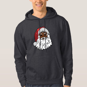 Moletom Com Capuz preto santa claus mens capuz