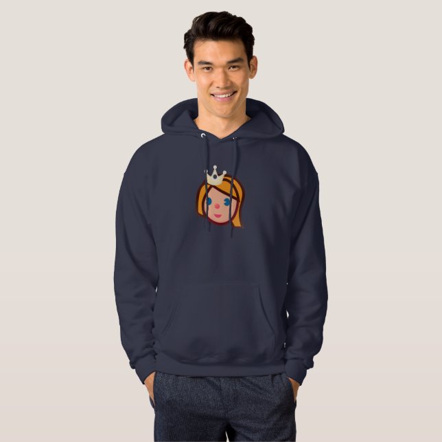 Moletom Com Capuz princesa emoji mens capuz (Frente Completa)