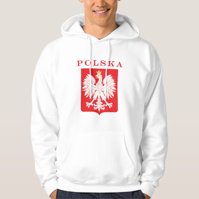 Moletom Com Capuz Protetor do vermelho de Polska Eagle (Frente)