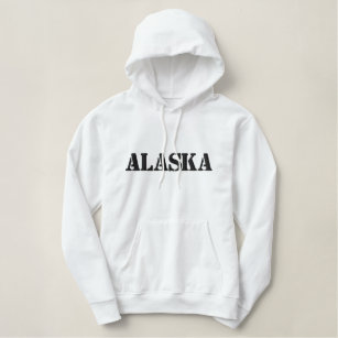 Moletom Com Capuz Pulôver Bordado Feminino Damas "Alaska" Puxem Sobre Hoodie