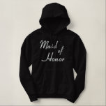 Moletom Com Capuz Pulôver Bordado Feminino Hoodie de Madrinha de casamento bordada<br><div class="desc">Camisola de capuz de Madrinha de casamento bordada. Roupa de Festa de casamento de bordado e presentes de capa de casamento.</div>