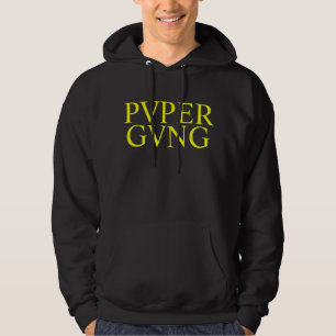 Moletom Com Capuz PVPERGVNG ocasional (HOODIE AMARELO PRETO de x)