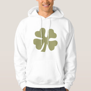Moletom Com Capuz Quatro Folhas de Folha - Khaki
