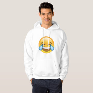 Moletom Com Capuz Rasgos de grito de riso do emoji da alegria