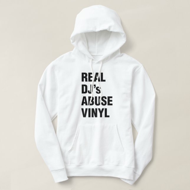 Moletom Com Capuz REAL DJ's ABUSE VINYL (Frente do Design)