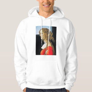 Moletom Com Capuz Retrato de Botticelli de um Hoodie da jovem mulher