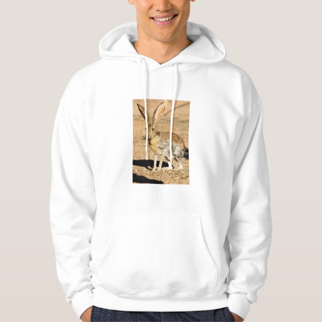 Moletom Com Capuz Retrato do lebre-pronghorn, Arizona (Frente)