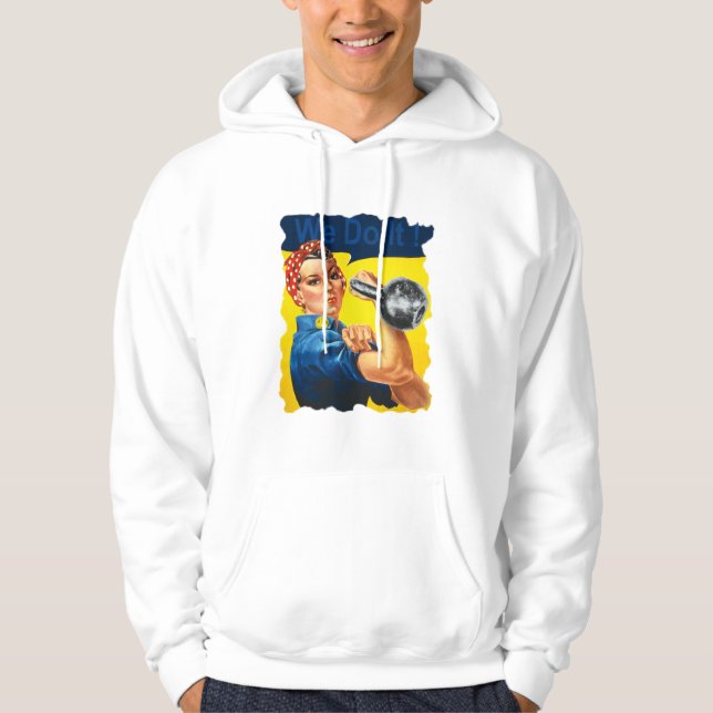 Moletom Com Capuz Rosie the Riveter Kettlebell Hoodie (Frente)