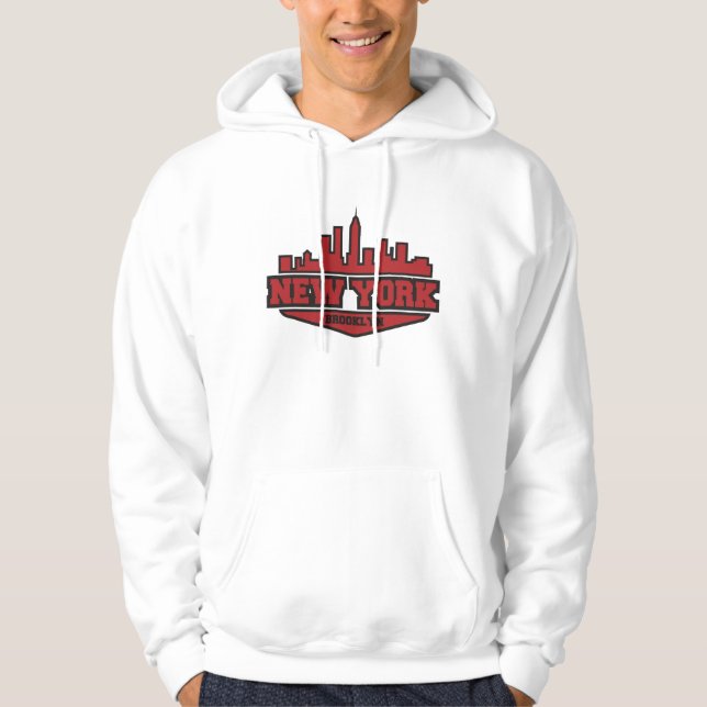 Moletom Com Capuz Roteiro do estilo do bloco de Brooklyn New York | (Frente)