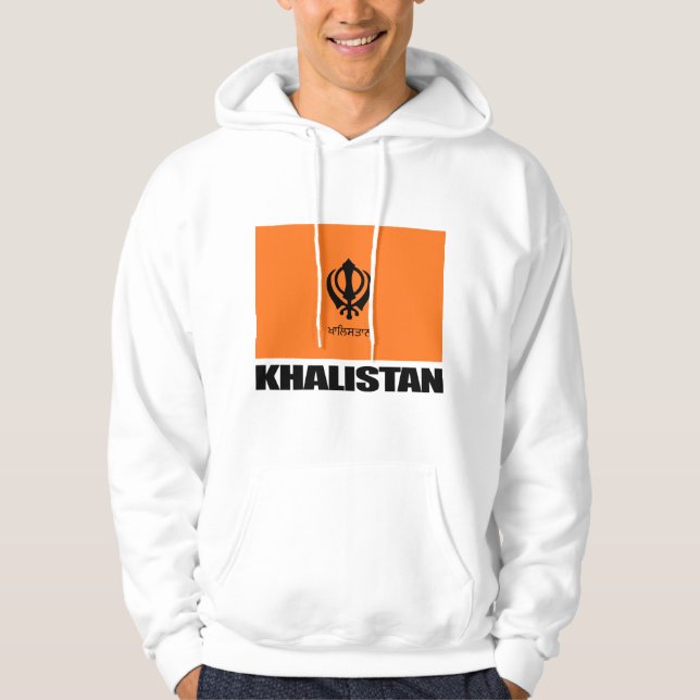 Moletom Com Capuz Roupa de Sinalizador do Khalistan (Frente)