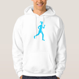 Moletom Com Capuz Runner (Mulher) - Azul-Céu