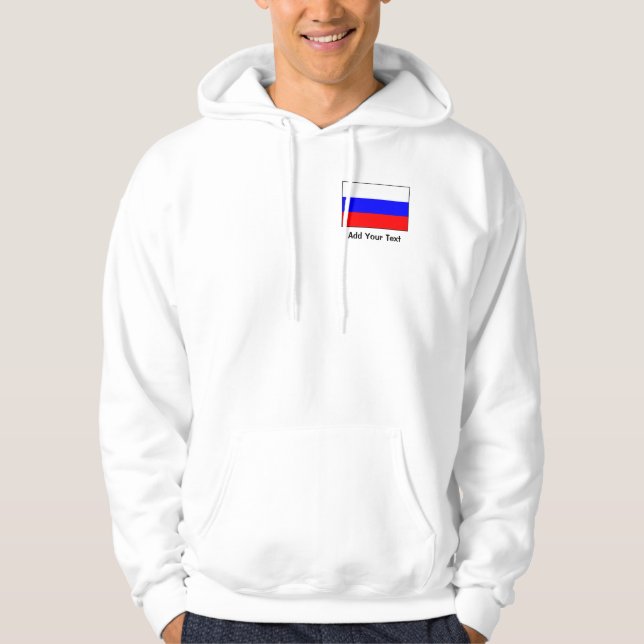 Moletom Com Capuz Rússia - Bandeira Russa (Frente)
