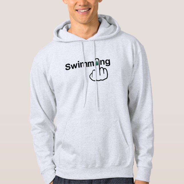 Moletom Com Capuz Sacudir de Natação Hoodie (Frente)