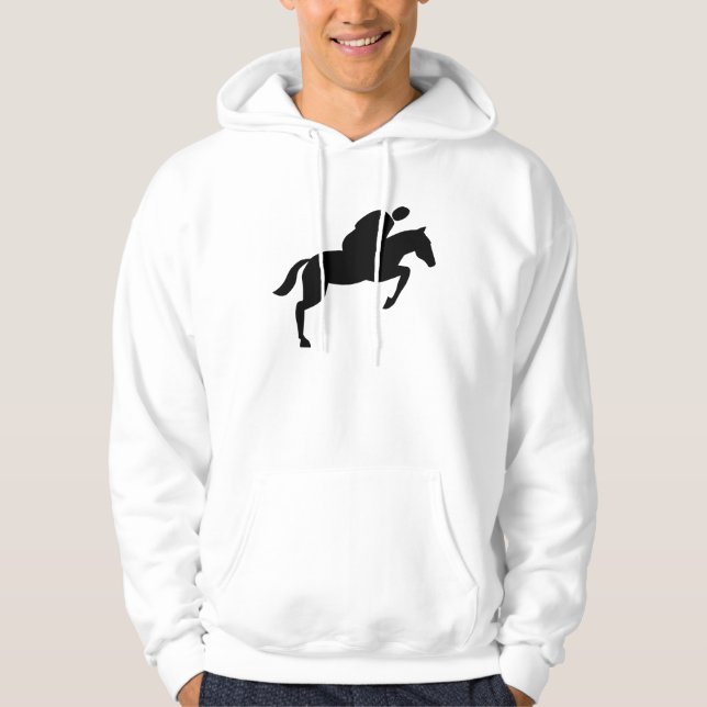 Moletom Com Capuz Salto de Cavalo - Preto (Frente)