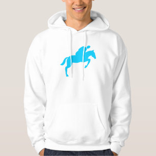 Moletom Com Capuz Salto de cavalos - Azul-céu