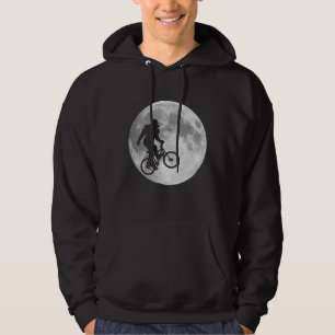 Moletom Com Capuz Sasquatch Bigfoot na bicicleta no céu com Hoodie