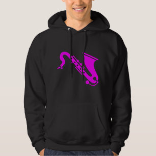 Moletom Com Capuz Saxofone - magenta