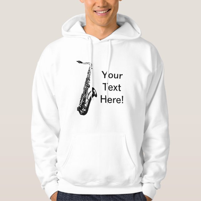 Moletom Com Capuz Saxofone personalizado (Frente)