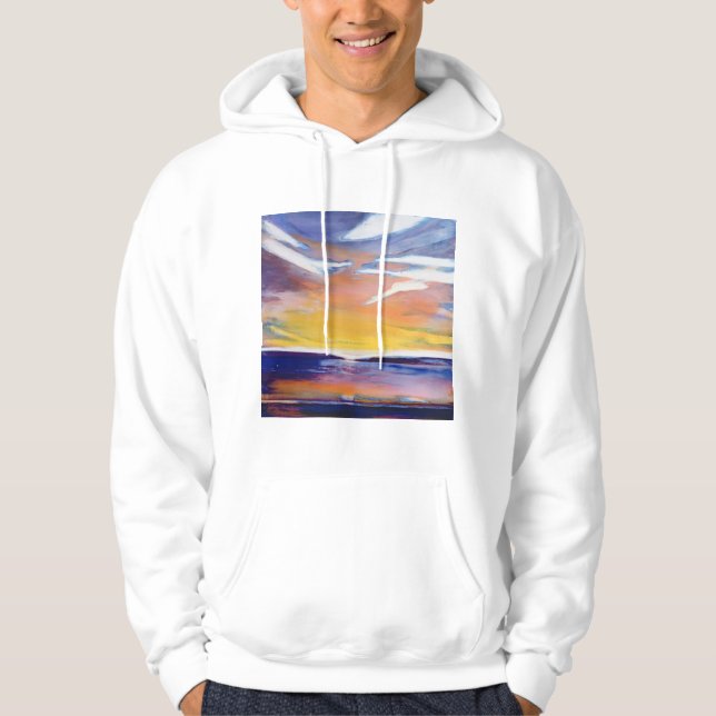 Moletom Com Capuz Seascape da noite (Frente)