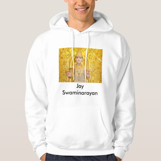 Moletom Com Capuz Senhor Swaminarayan T-shirt Camisola (Frente)