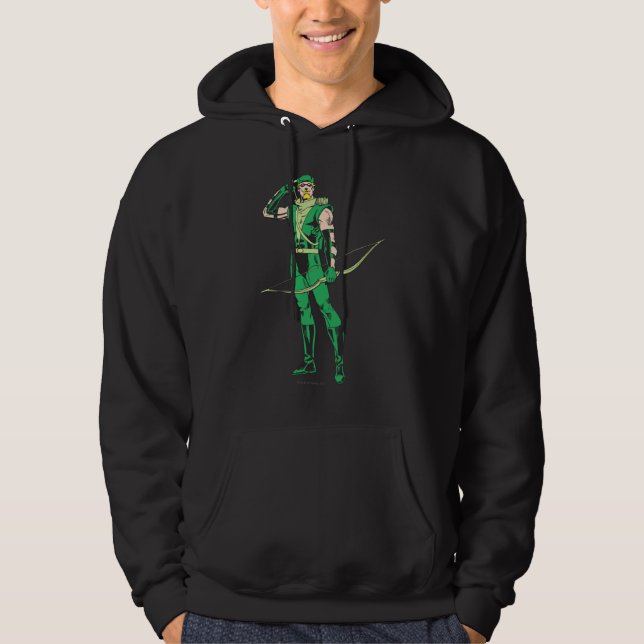Moletom Com Capuz Seta Verde com Destino (Frente)