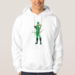 Moletom Com Capuz Seta Verde em Pé com Arco