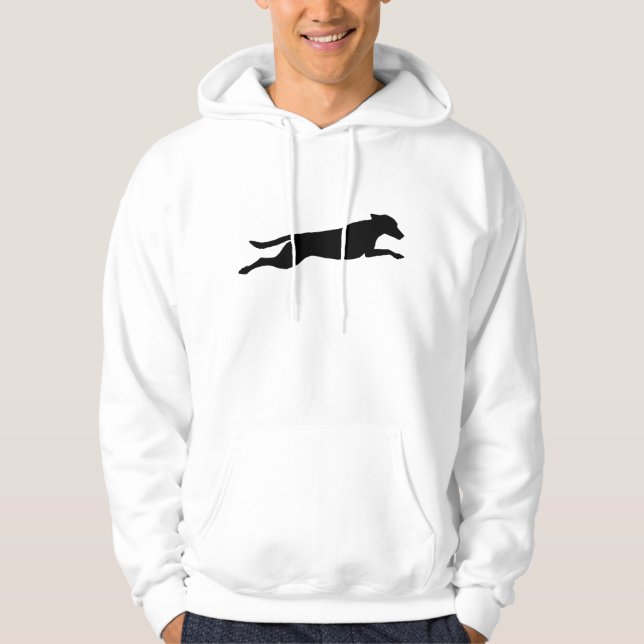 Moletom Com Capuz Silhueta de salto do cão (Frente)