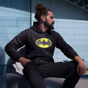 Moletom Com Capuz Símbolo Batman   Logotipo Oval Bat