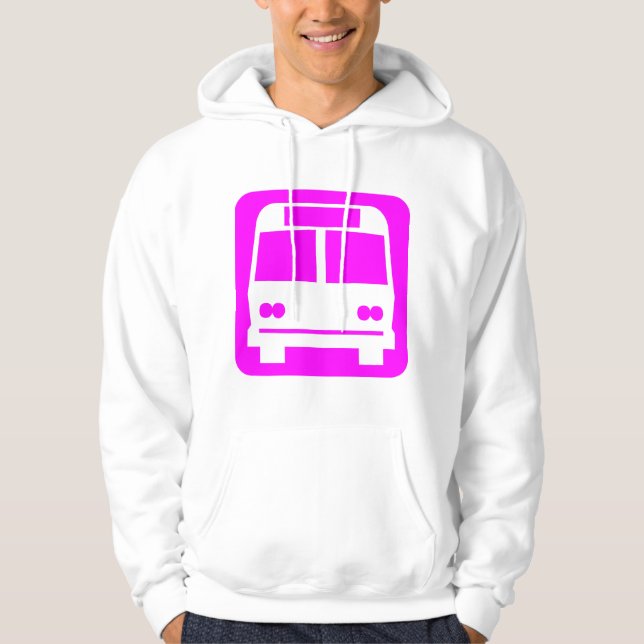 Moletom Com Capuz Símbolo de barramento - Magenta (Frente)