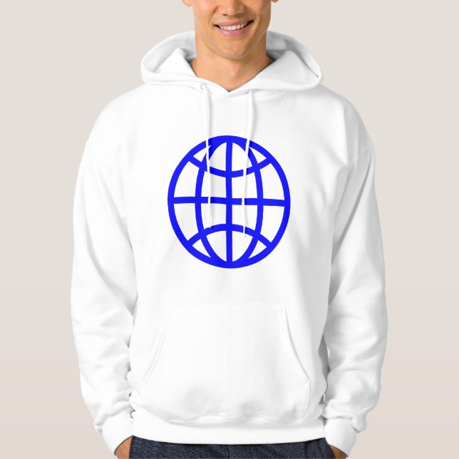 Moletom Com Capuz Símbolo globo - Azul (Frente)