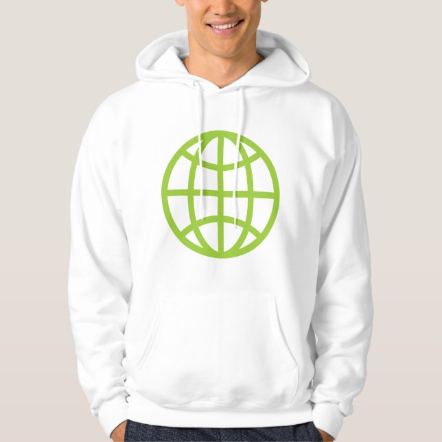 Moletom Com Capuz Símbolo globo - Verde marciano (Frente)