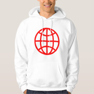Moletom Com Capuz Símbolo globo - Vermelho