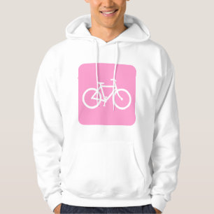 Moletom Com Capuz Sinal de Bicicleta - Rosa